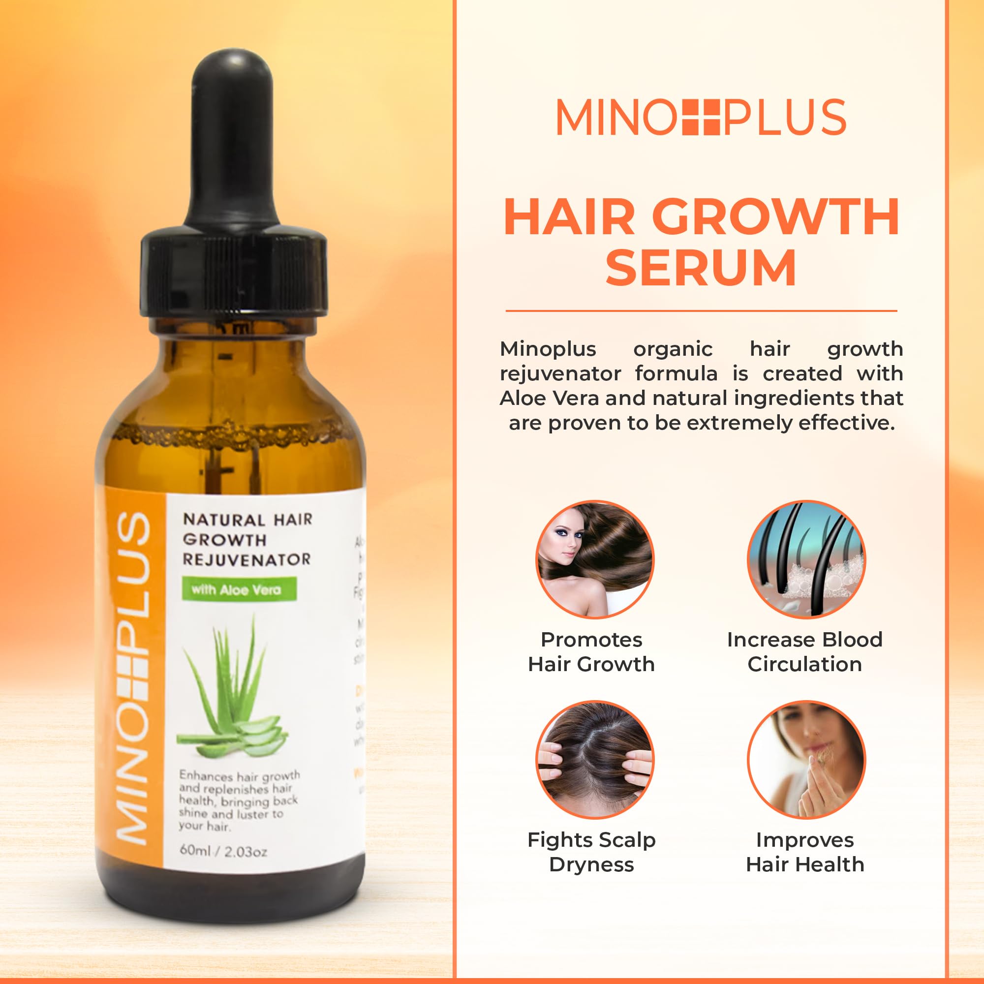 MINO PLUS vitamin and mineral blend supports scalp health and hair strength