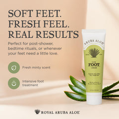 Mint aroma Luxe Foot Cream bottle highlighting refreshing scent for routine.
