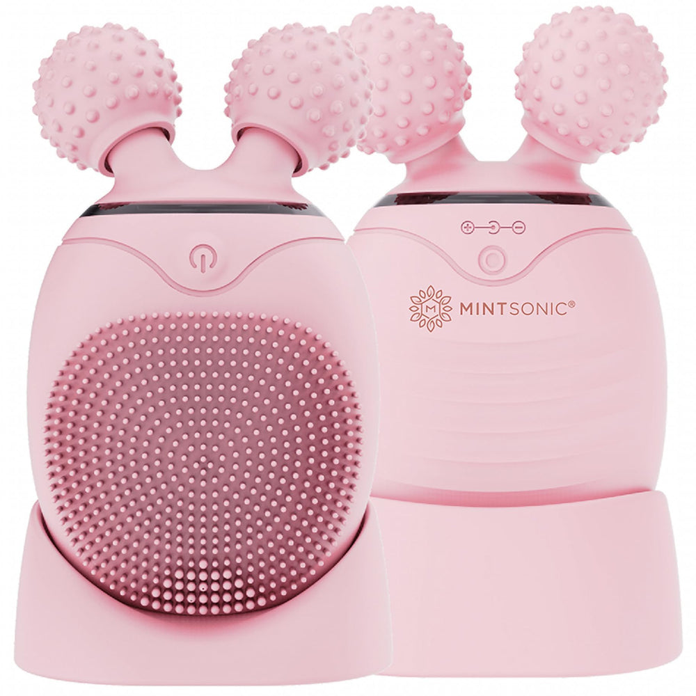 MintSonic Face Roller close-up focused on wrinkles and lifting benefits.