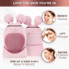 MintSonic soft silicone bristles provide gentle exfoliation for the skin.