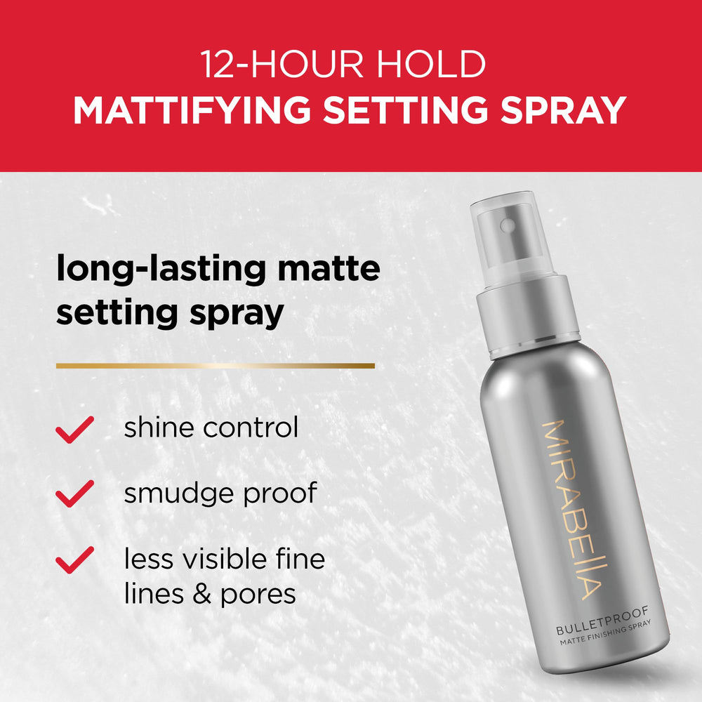 Mirabella Bulletproof fine mist applies evenly for natural coverage