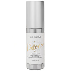 Mirabella Defense CC Creme bottle-pump for quick, even coverage