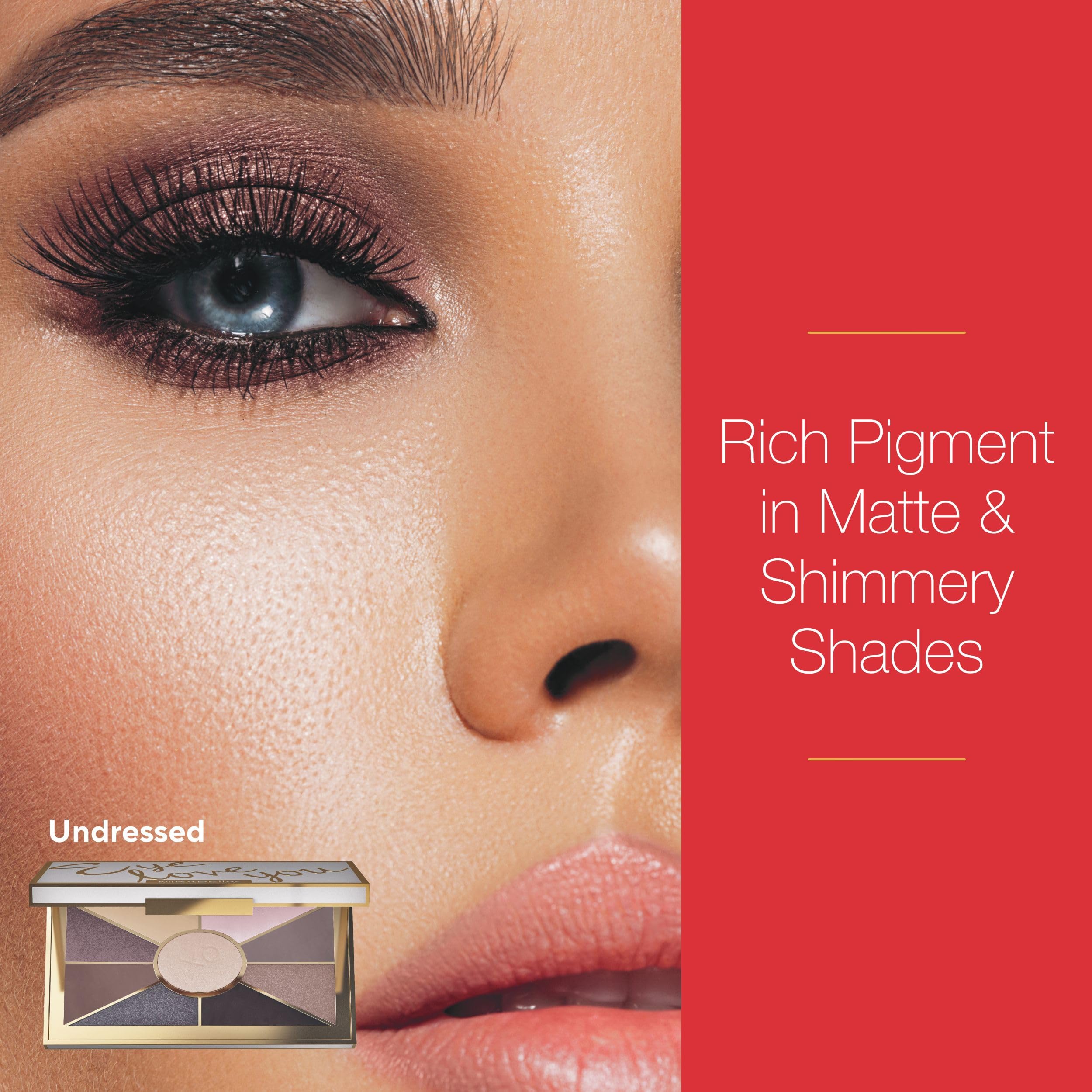 Mirabella Eye Love You Neutral Shimmer palette open with mirror for on-the-go touchups