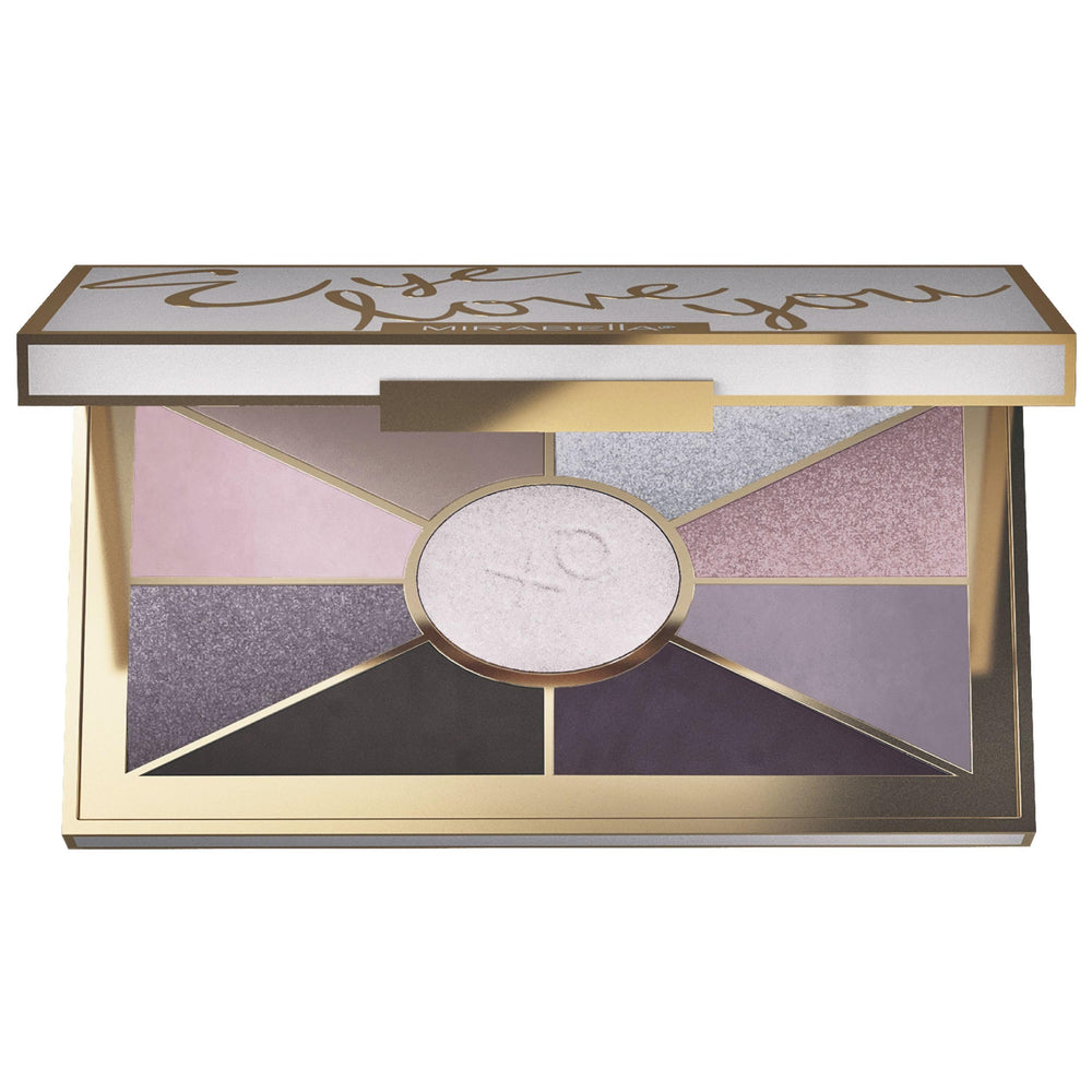 Mirabella Eye Love You Neutral Shimmer Palette cover for on-the-go makeup.