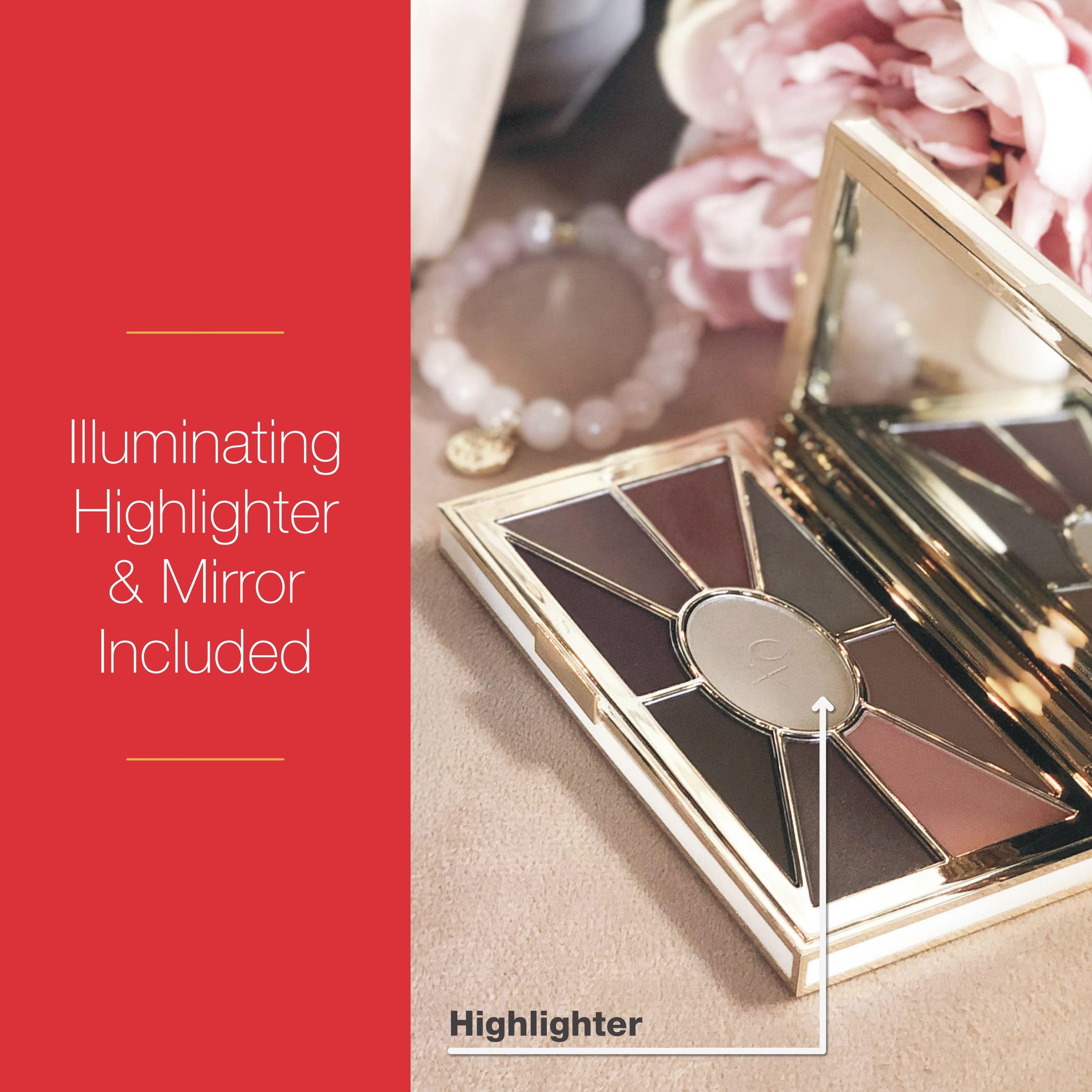 Close-up of Mirabella Eye Love You shades highlighting blue, purple, pink and rose gold tones for versatile looks