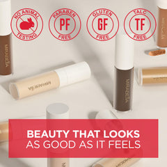 Under-eye area before concealing with Mirabella Invincible for a brighter look.
