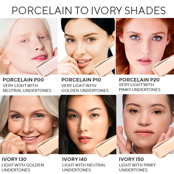 Mirabella Invincible Ivory I30 packaging swatch shows shade match and premium feel.