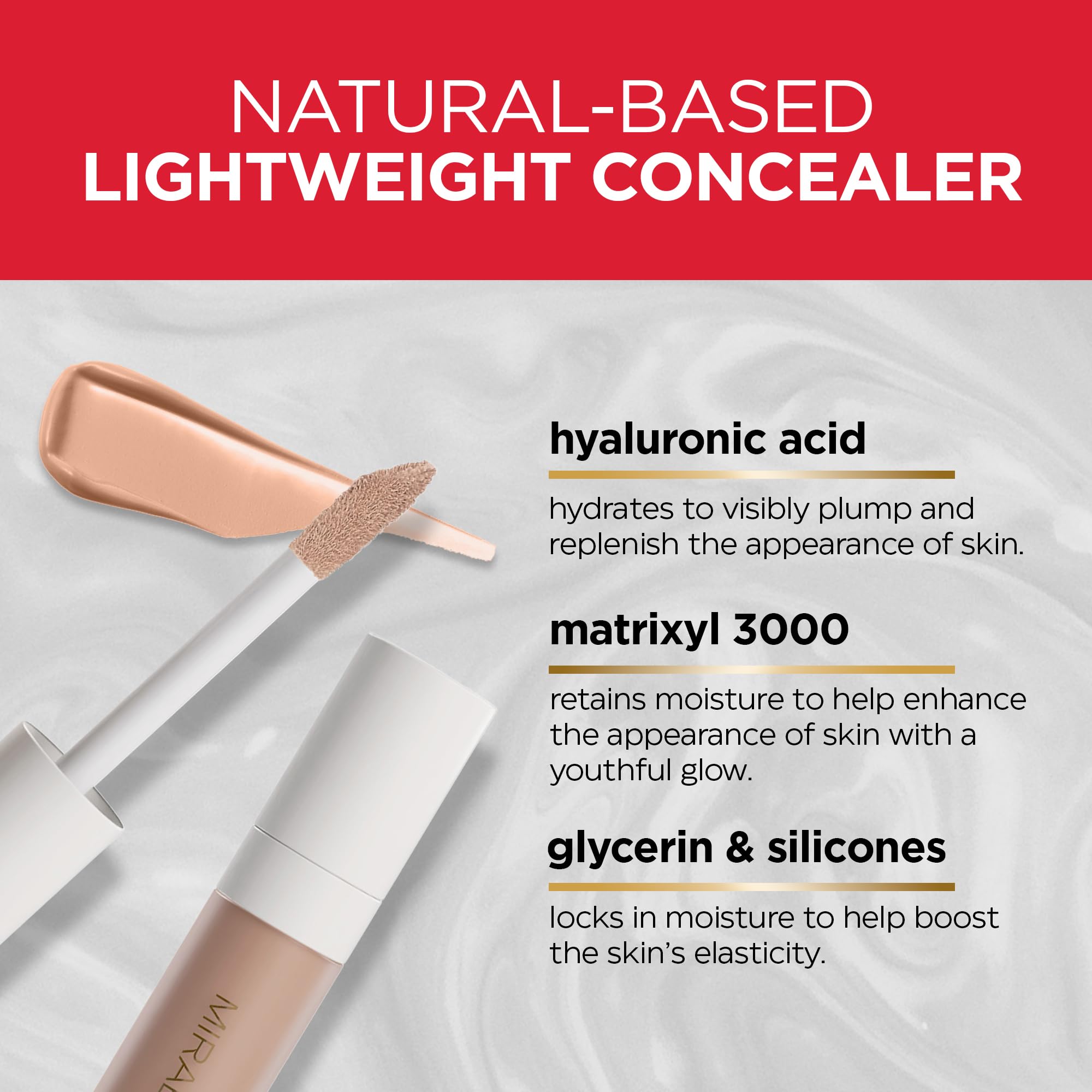 Mirabella Invincible packaging and cap emphasize mineral-based, clean formula.