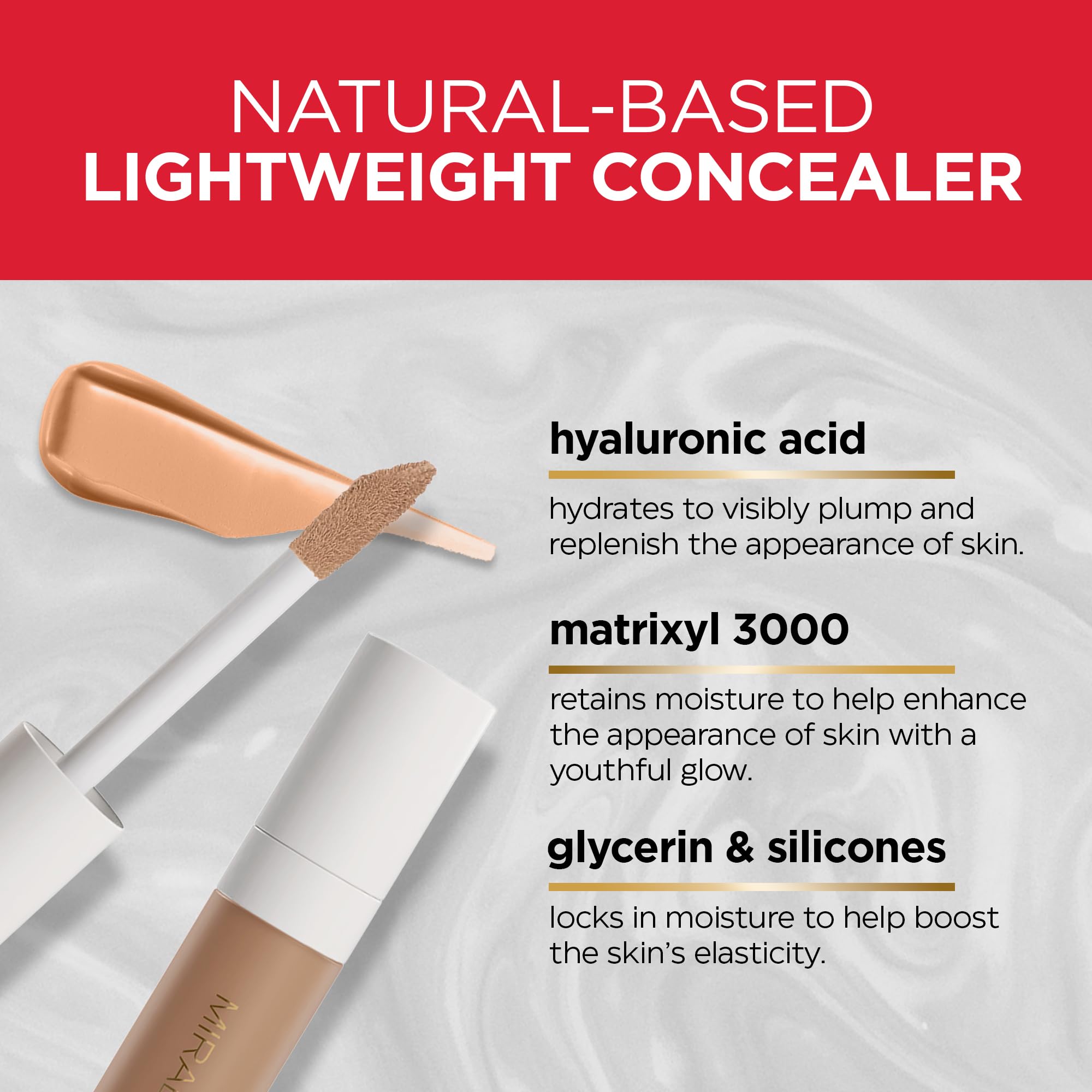 Mirabella Invincible Concealer Tan T170 shade swatches showing warm undertone