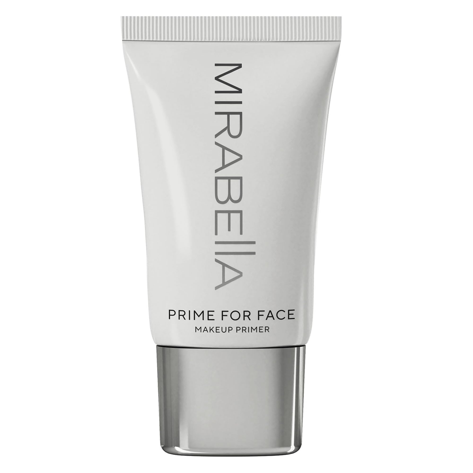 Mirabella Prime face primer bottle showing smooth, long-lasting makeup base.