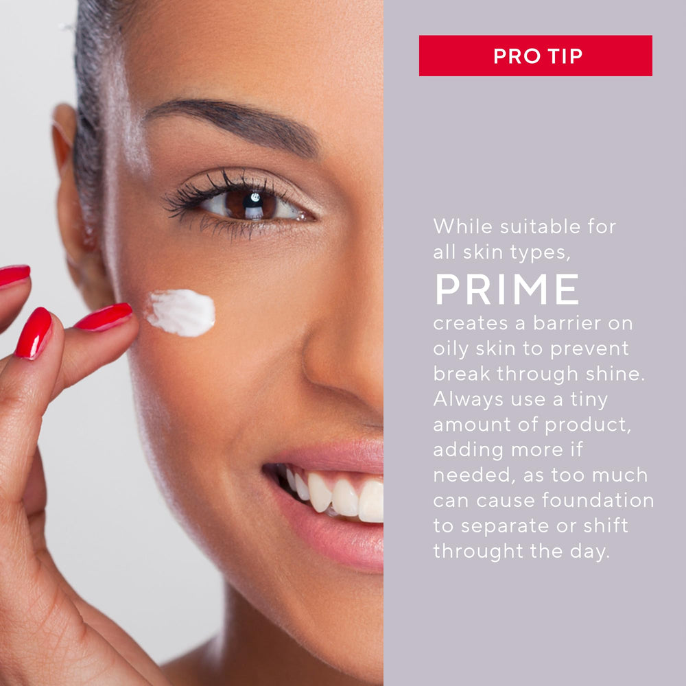 Mirabella Prime pore-blurred finish for refined, camera-ready complexion.