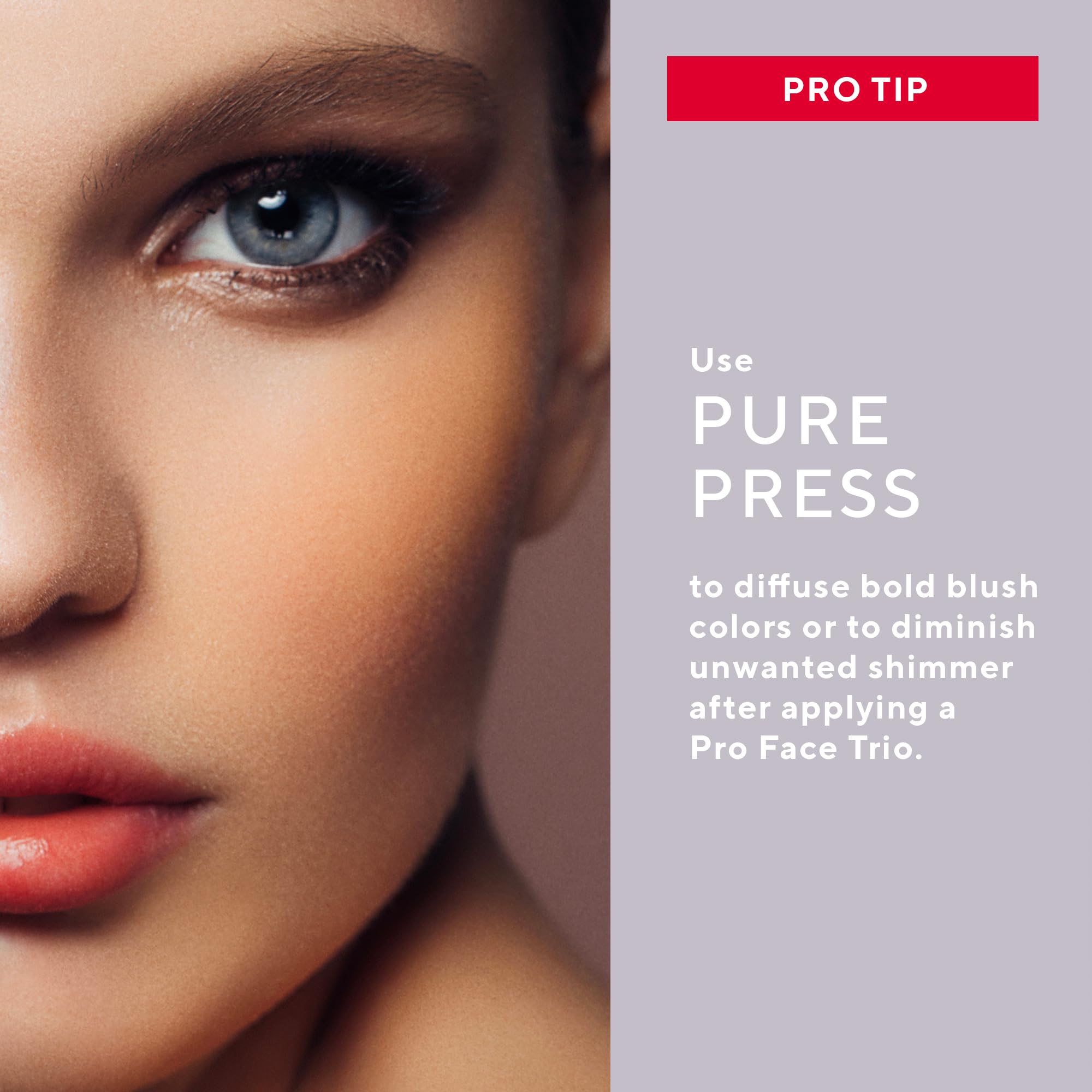 Application brush with Mirabella Pure Press Foundation for a flawless buff