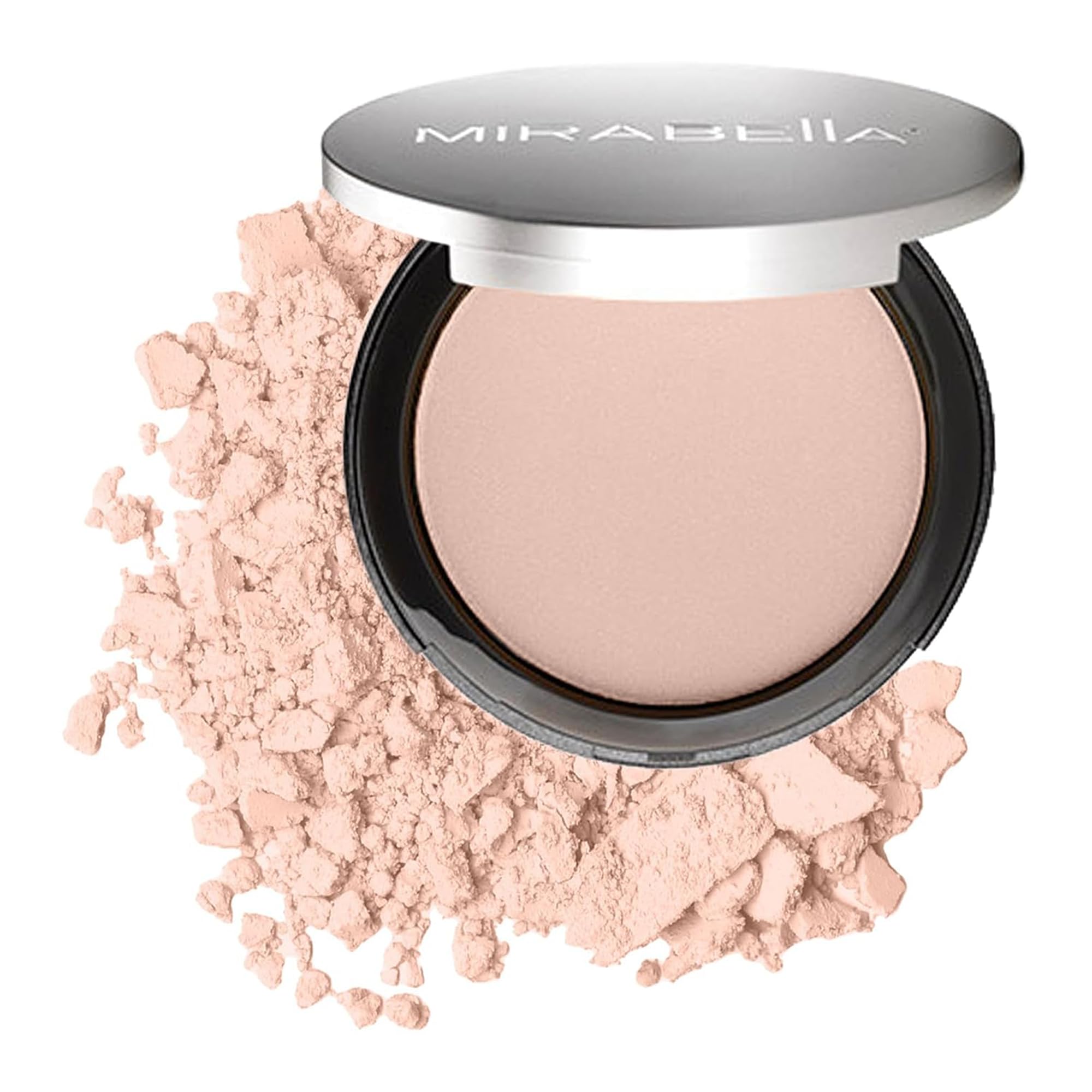 Mirabella Pure Press Foundation compact for on-the-go matte finish and easy touch-ups