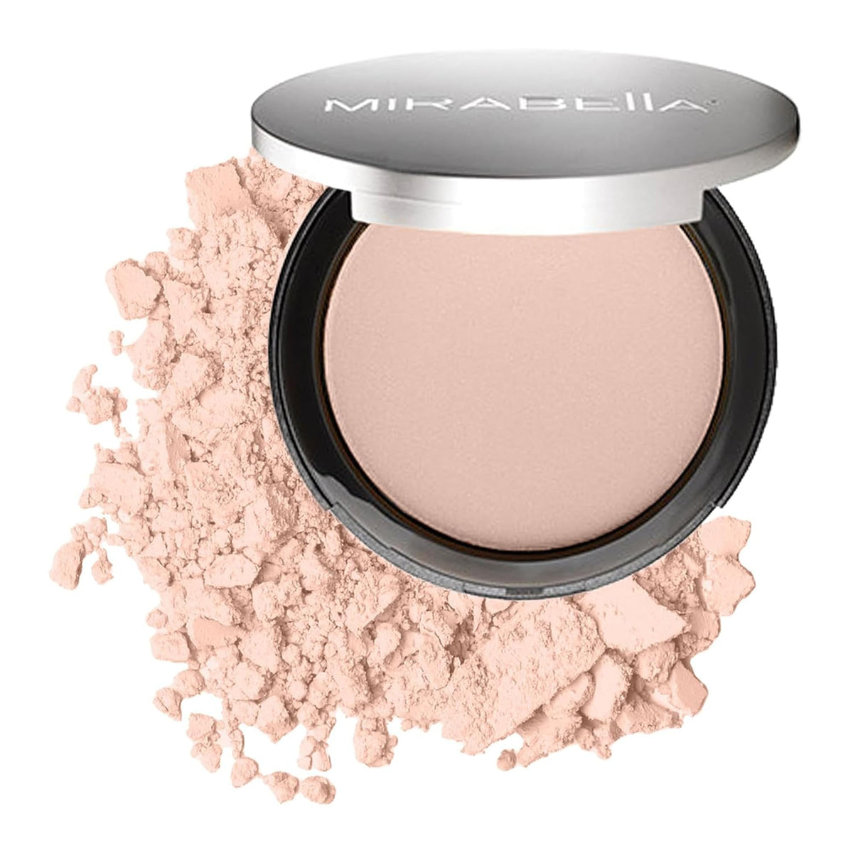 Mirabella Pure Press Foundation compact for on-the-go matte finish and easy touch-ups