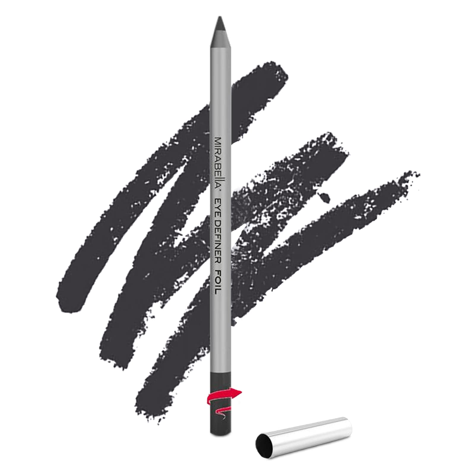 Mirabella retractable eye definer in foil for precise line and all-day wear.
