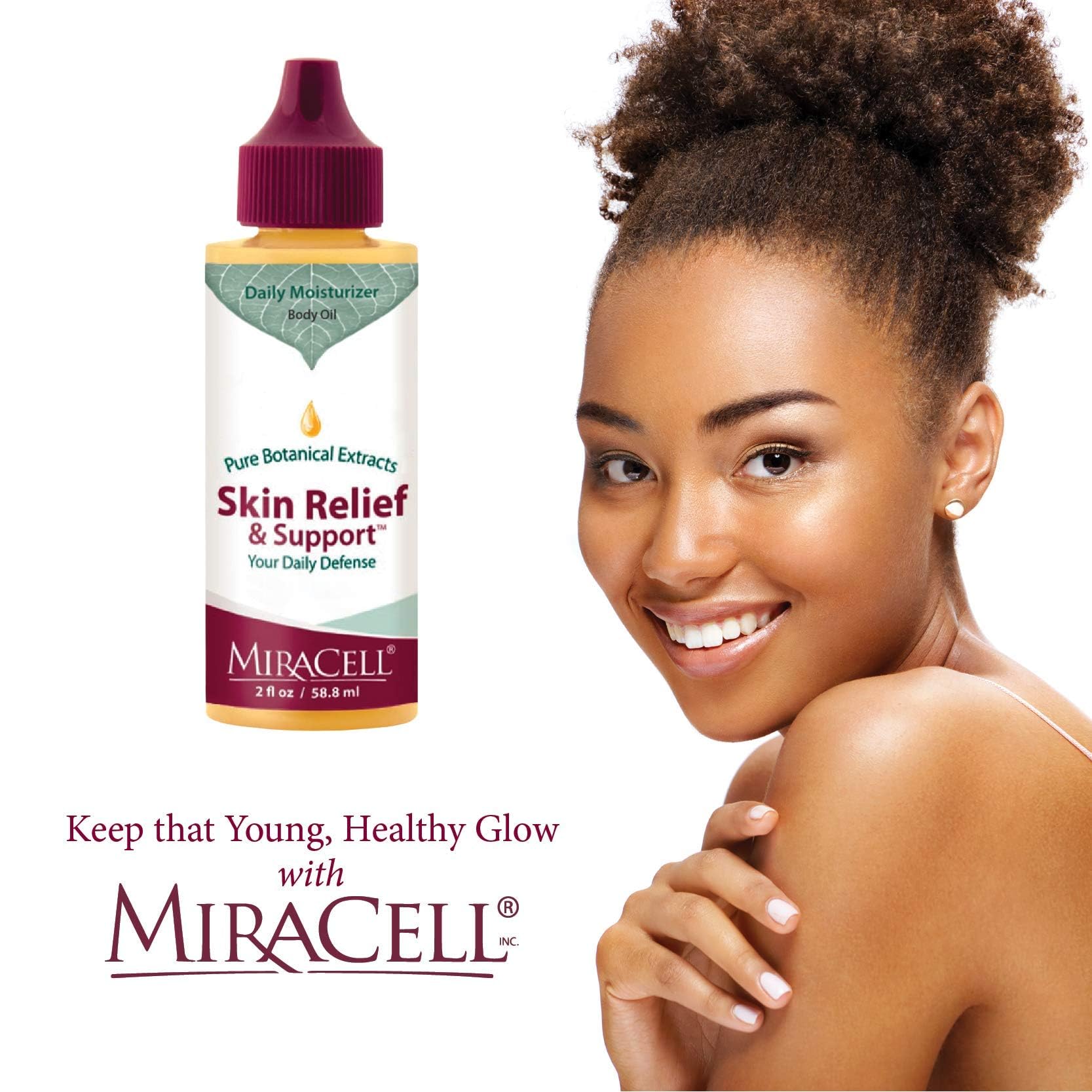Sun-kissed or wind-exposed skin soothed by Miracell Skin Relief