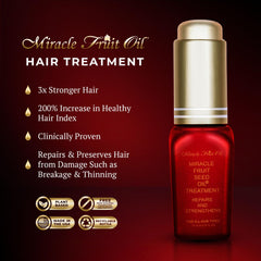 Miracle Fruit Oil dropper demonstrating precise application for frizz control