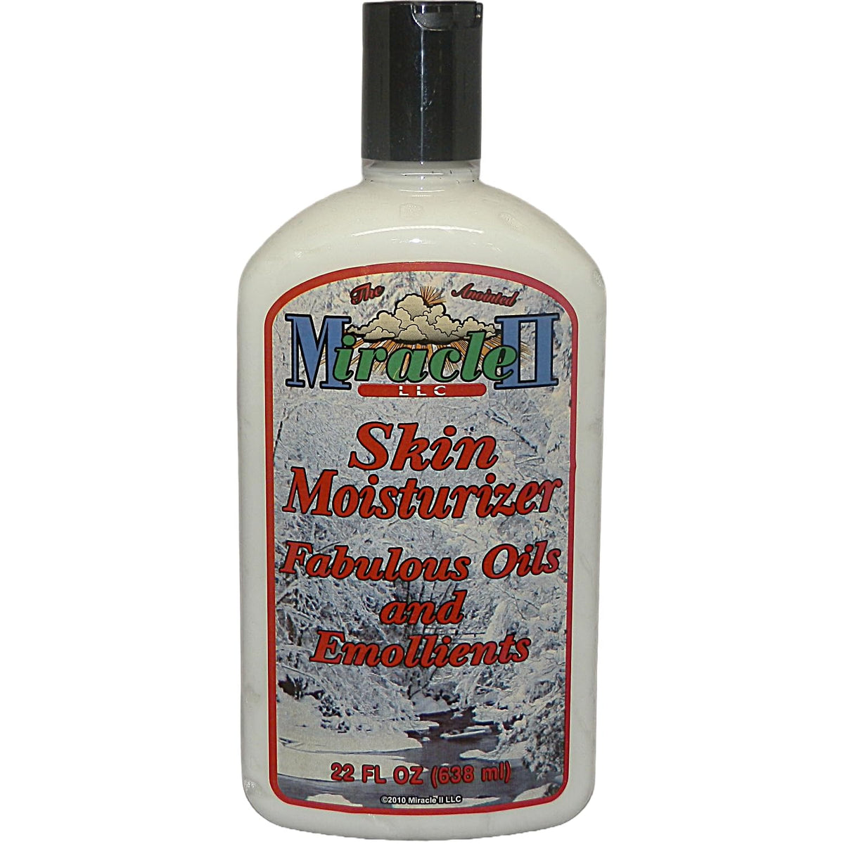 Miracle II natural skin moisturizer bottle for daily hydration and gentle care.