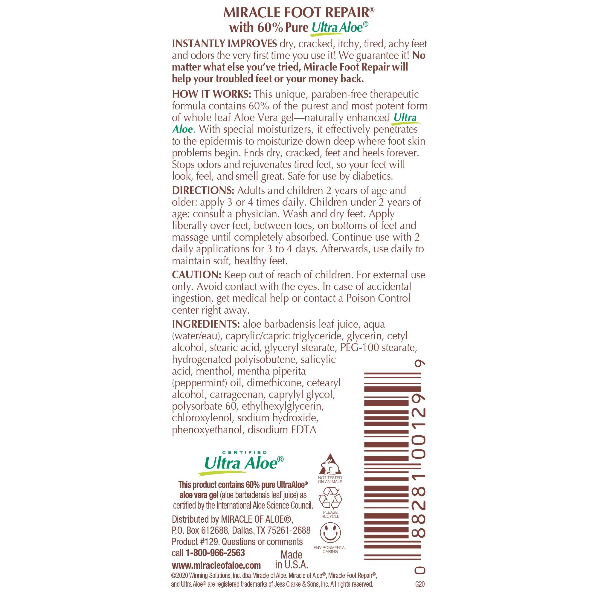Miracle of Aloe family-friendly formula for daily moisturization.