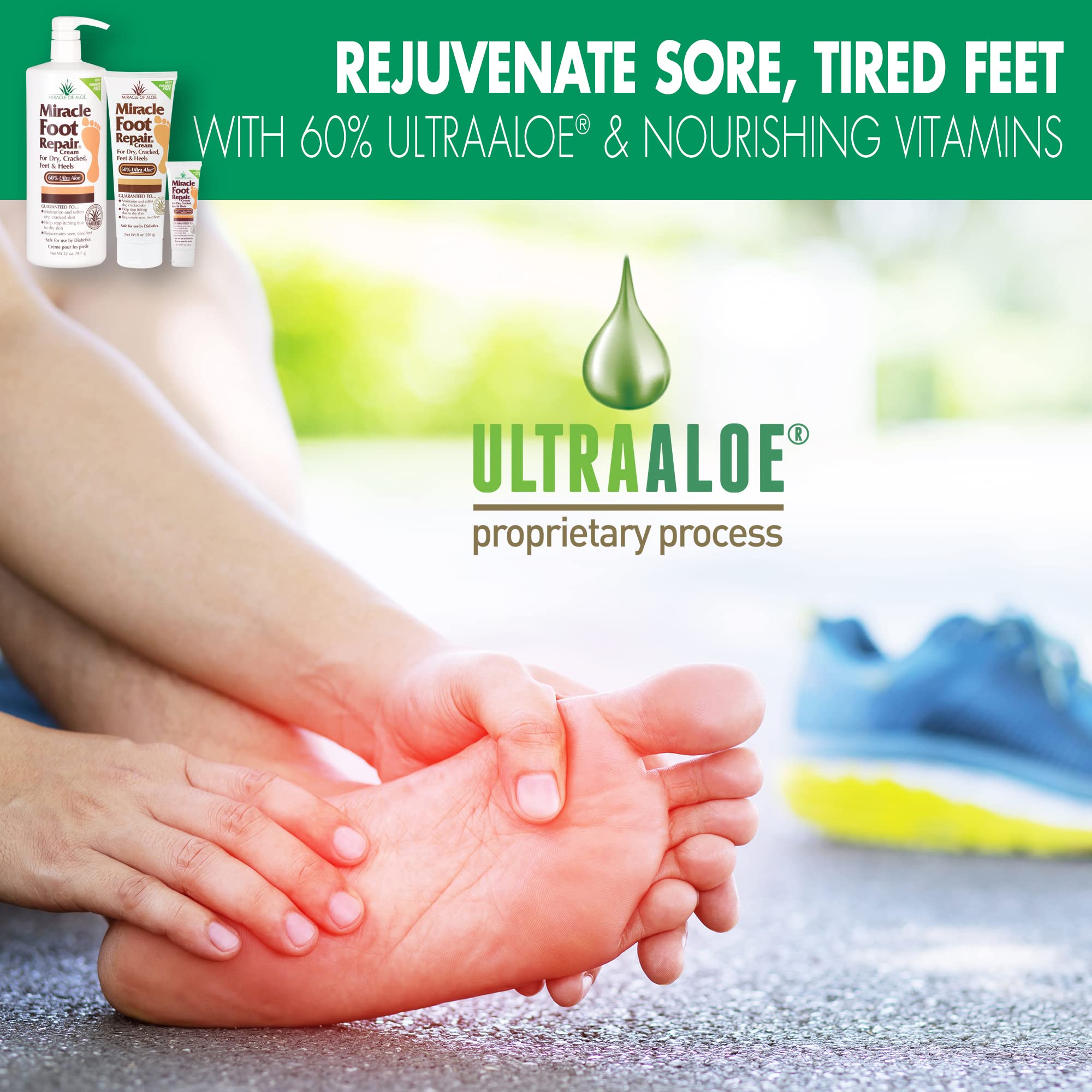 Miracle of Aloe Hand Repair Cream tube delivering moisturized hands quickly.