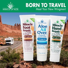 Miracle of Aloe Hand Repair tube delivering quick hydration to hands.