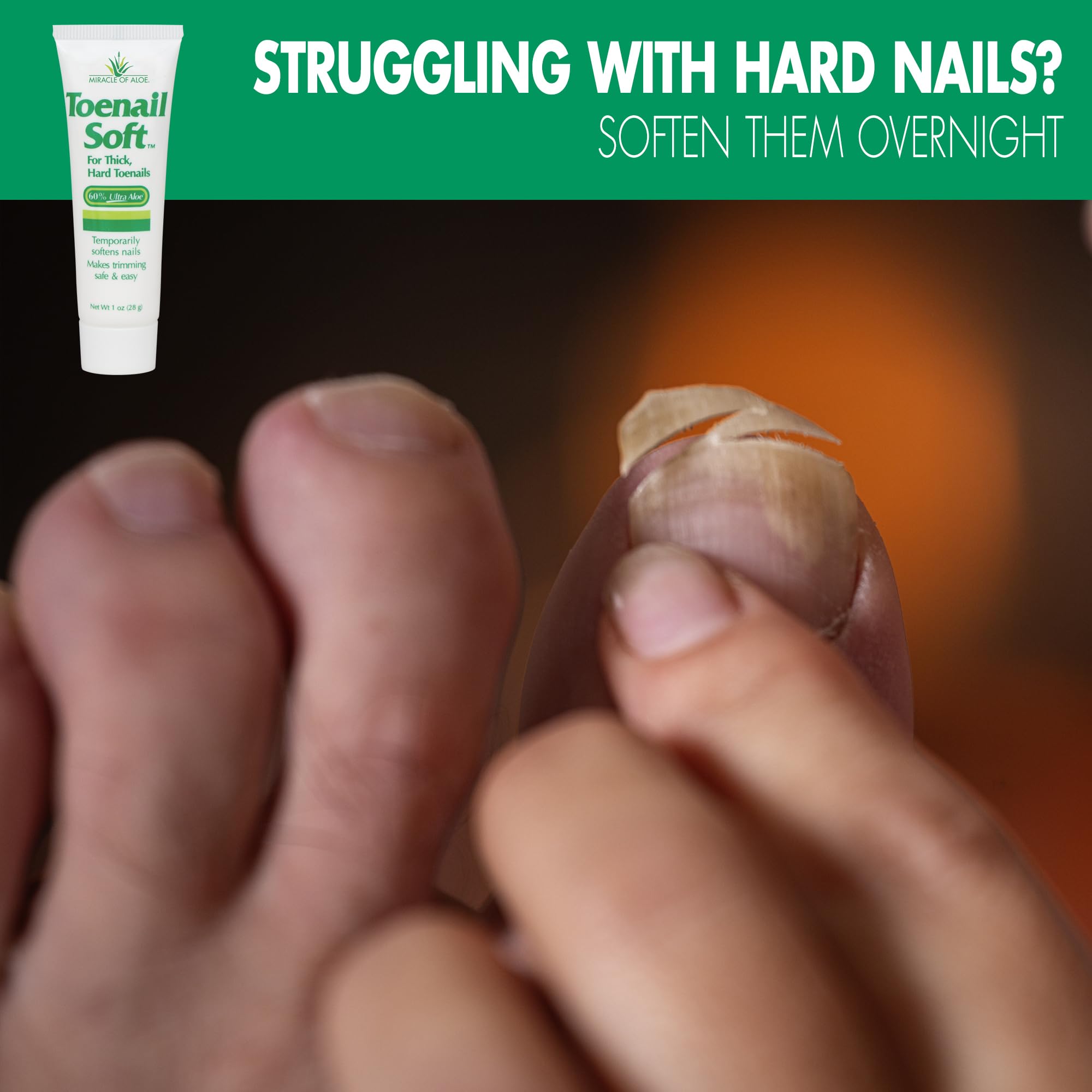 Nails ready for trimming after using Miracle of Aloe.