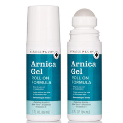 Close-up of Miracle Plus packaging highlighting natural bruise care formula.