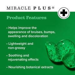 Close-up of Miracle Plus Arnica Gel ingredients panel highlighting Vitamin K.