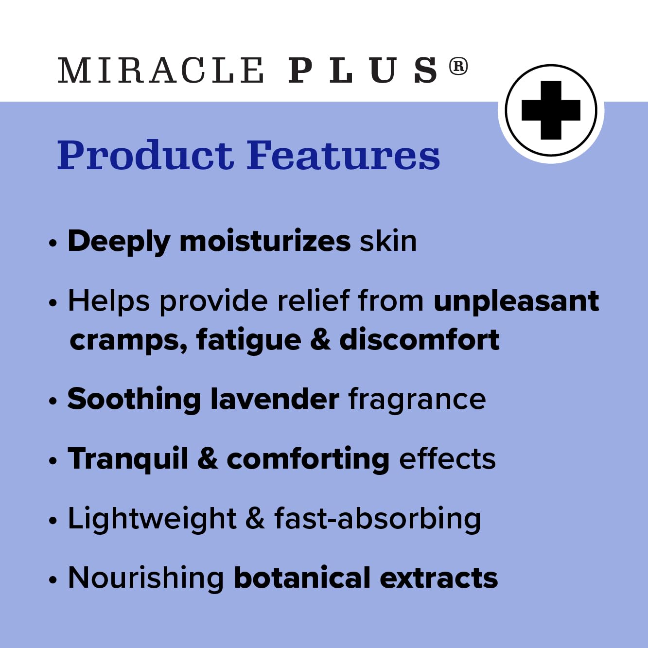 Miracle Plus Magnesium Cream hand application demonstrating fast-acting leg relief.