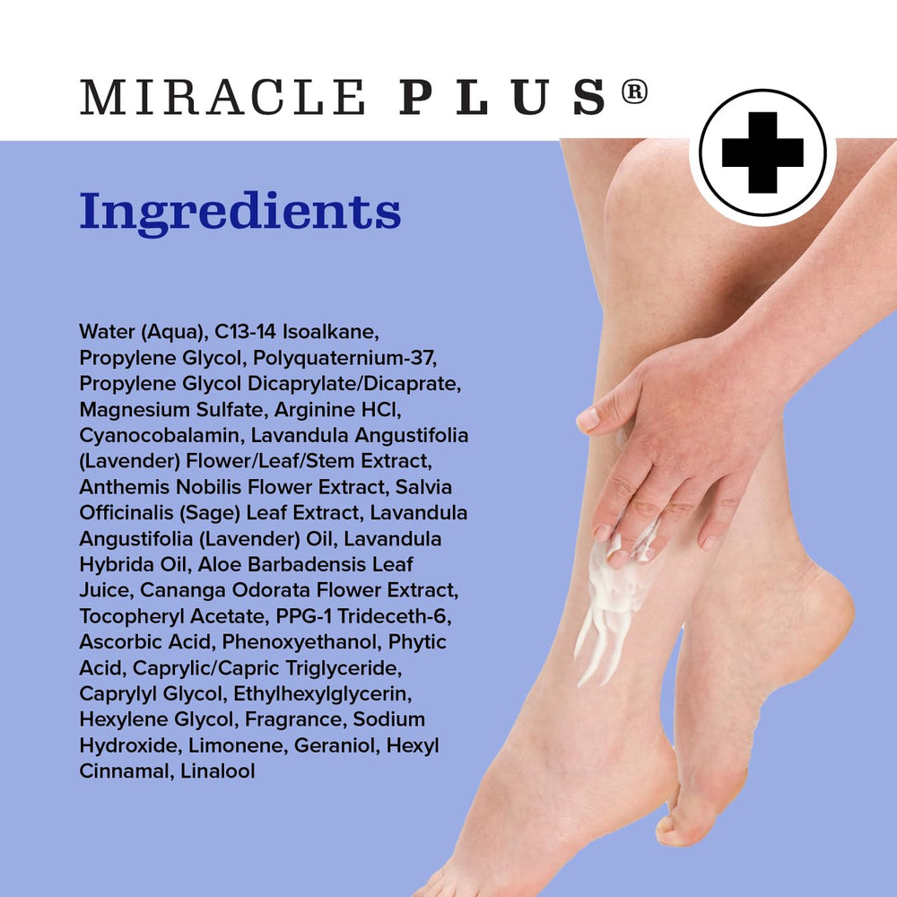 Miracle Plus Magnesium Cream lavender scent evokes nighttime relaxation.