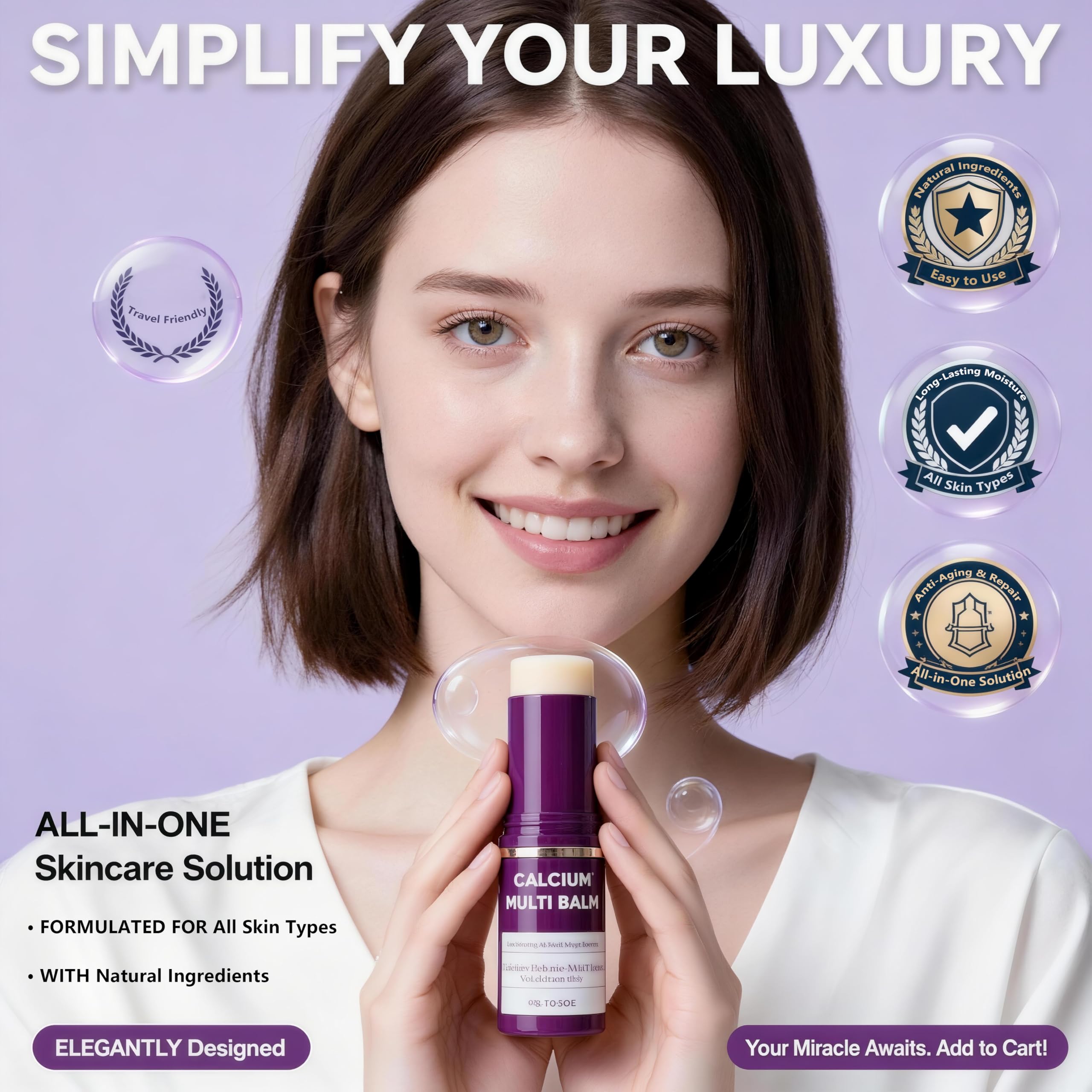 Applying Miracle TQ balm on the face for a quick hydration boost.