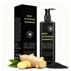 Miracle TQ Root Activator Shampoo bottle highlighting scalp care benefits