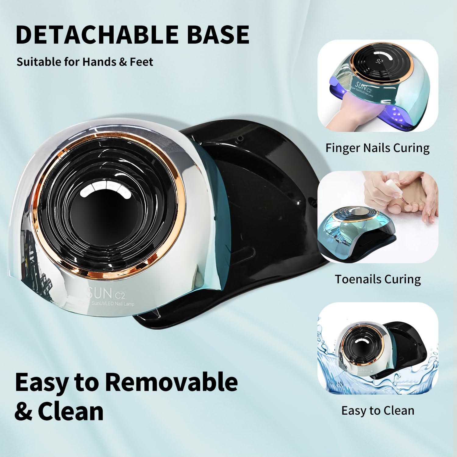 MIRAGE LAYON UV Nail Lamp auto sensor enables hands-in curing