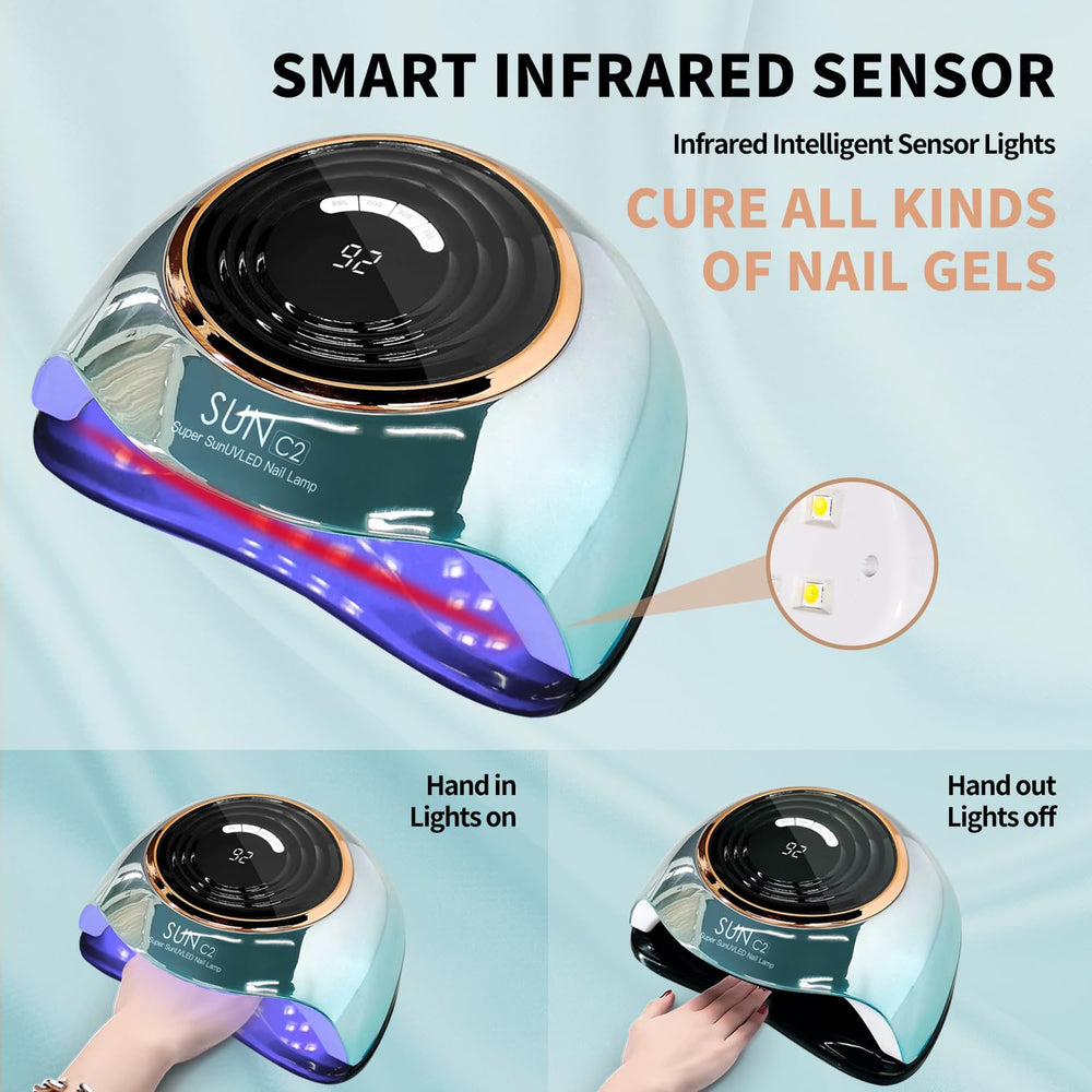 MIRAGE LAYON UV Nail Lamp digital display for precise timer readings