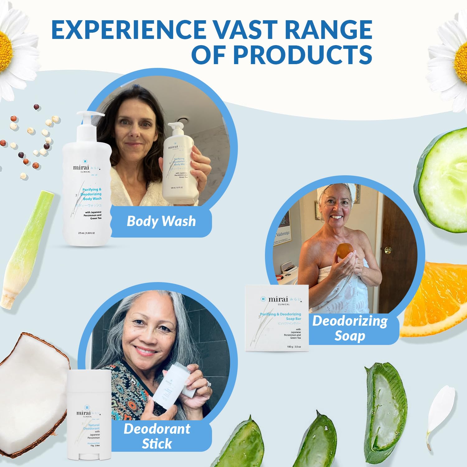 Mirai Persimmon Soap Bar leaves skin soft and silky