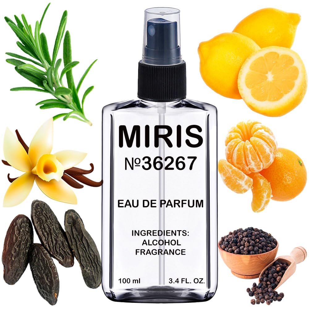 MIRIS Eros Flam-inspired bottle front view highlights premium design for evening wear.