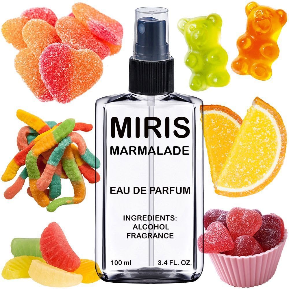 MIRIS Marmalade bottle front with premium design and scent promise.