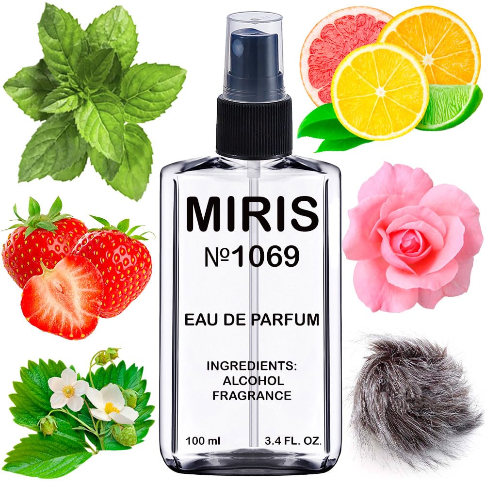 MIRIS No. 1069 Rose Elixir bottle close-up highlighting premium packaging.
