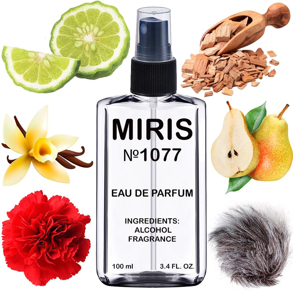 MIRIS No.1077 wild pears bottle front view for daily premium fragrance.