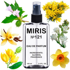 MIRIS No. 121 bottle front showcases elegant design for daily wear