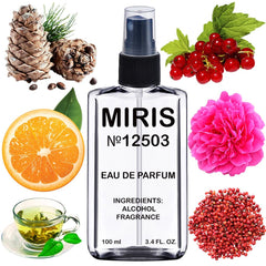MIRIS No. 12503 bottle front view, premium floral-fruity fragrance for daily wear.