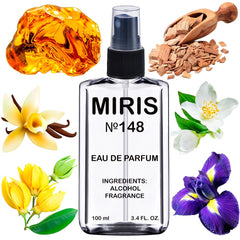 MIRIS No. 148 bottle displayed for evening wear with oriental-woody profile