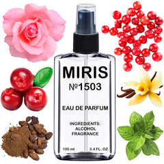 MIRIS No. 1503 bottle front view showcases elegant packaging for everyday elegance