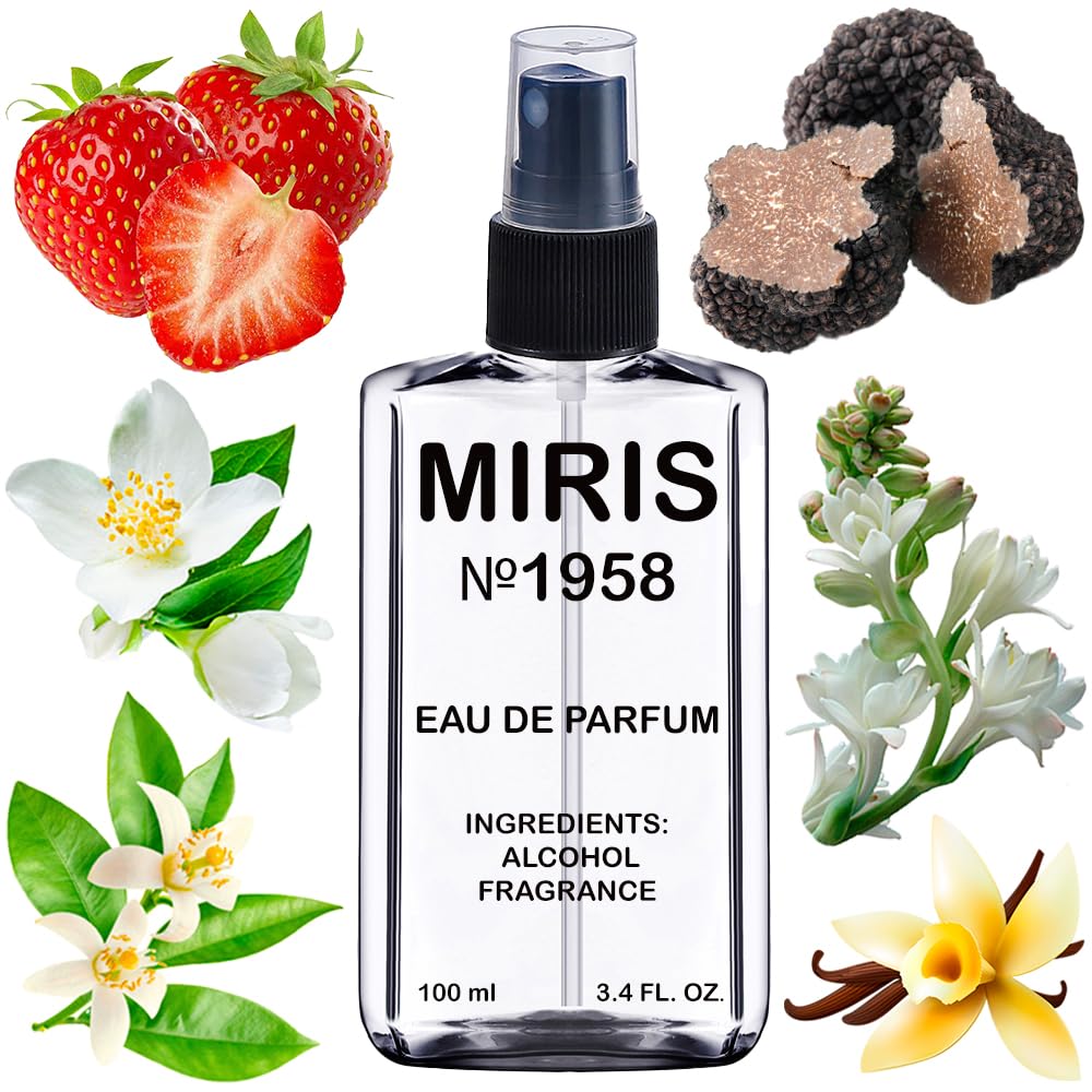MIRIS No. 1958 bottle front view highlights elegant packaging and premium branding