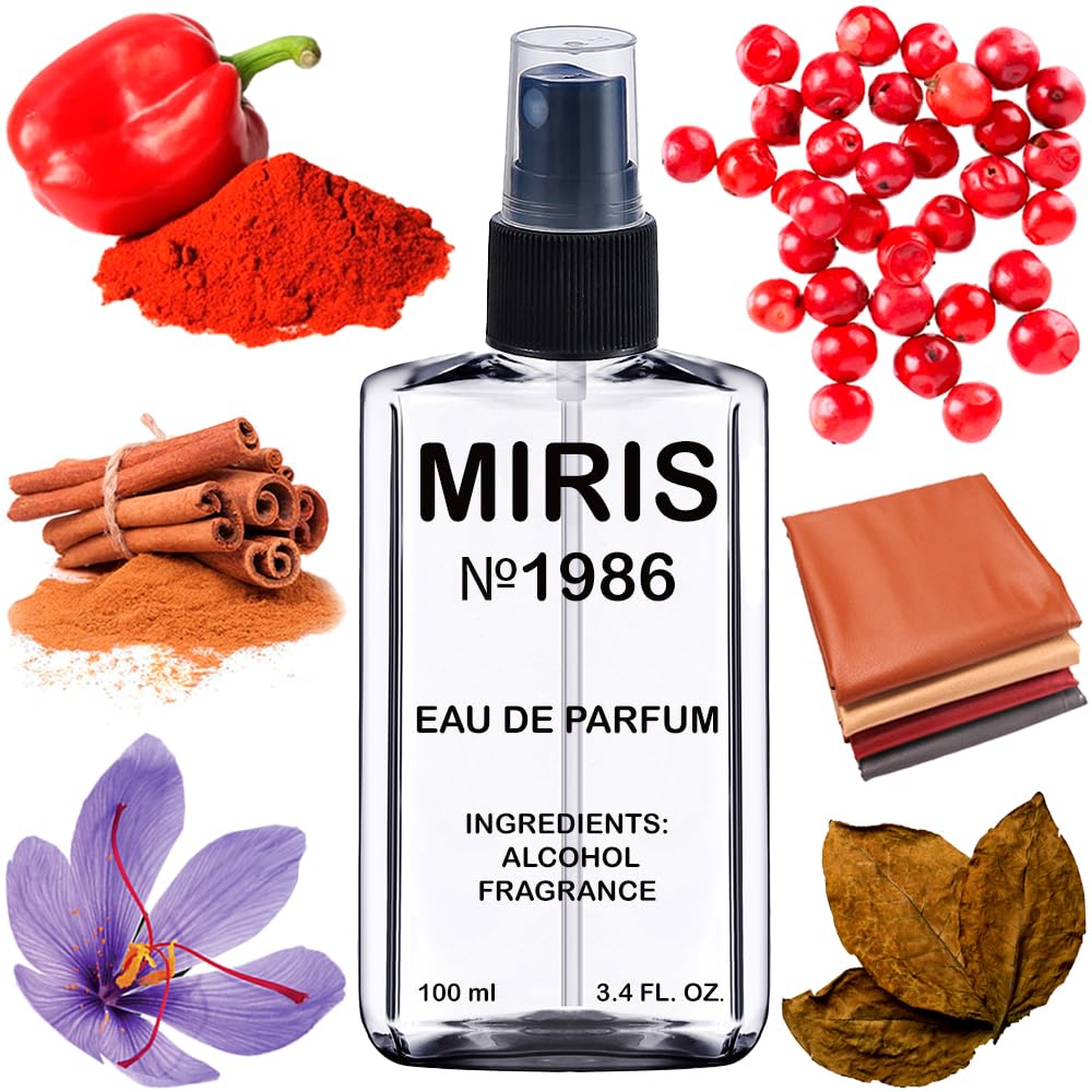 MIRIS No. 1986 bottle front view showing a bold spice-forward fragrance