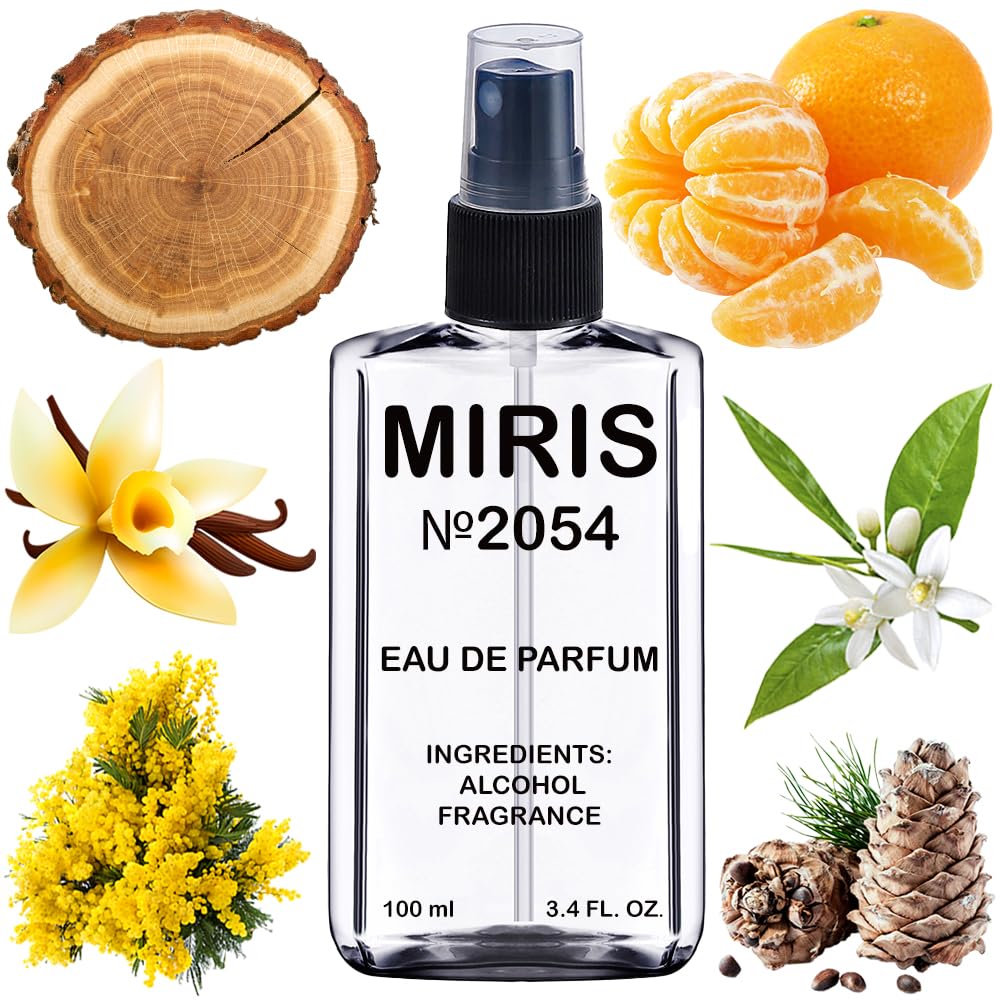 MIRIS No. 2054 Vanille Noire bottle closeup for elegant fragrance display.