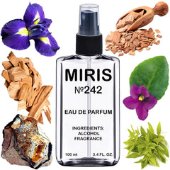 MIRIS No. 242 bottle featuring Green Irish Tweed-inspired packaging for a lasting impression