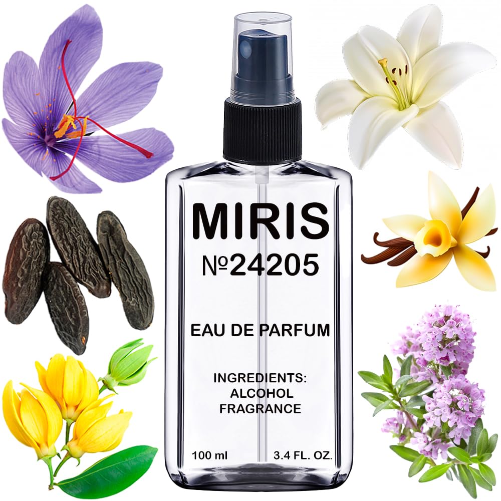 MIRIS No. 24205 bottle view showing elegant design and long-lasting aroma