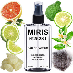 MIRIS No. 25231 bottle front, premium citrus-gourmet profile for refined everyday wear