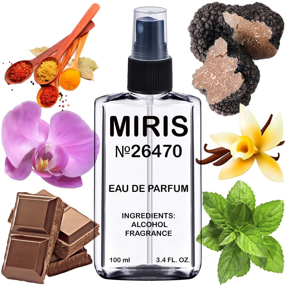 MIRIS No. 26470 bottle-front view highlights elegant design and long-lasting fragrance promise